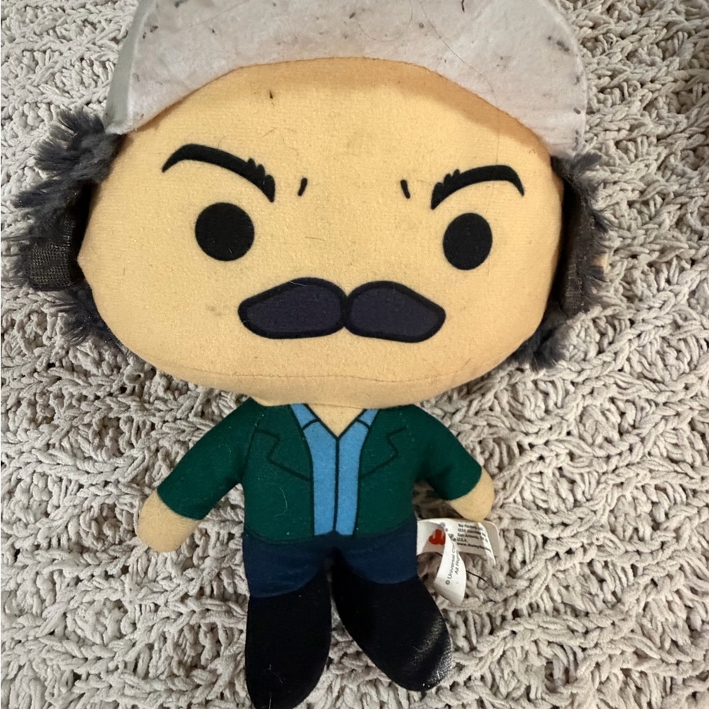 Plush Doll with Green Jacket and Black Shoes